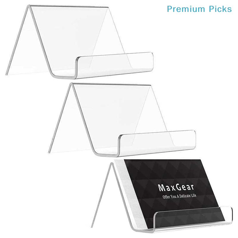 Office Furniture Installation - Taşınabilir Şeffaf Akrilik Masaüstü Kartvizitlik Masa