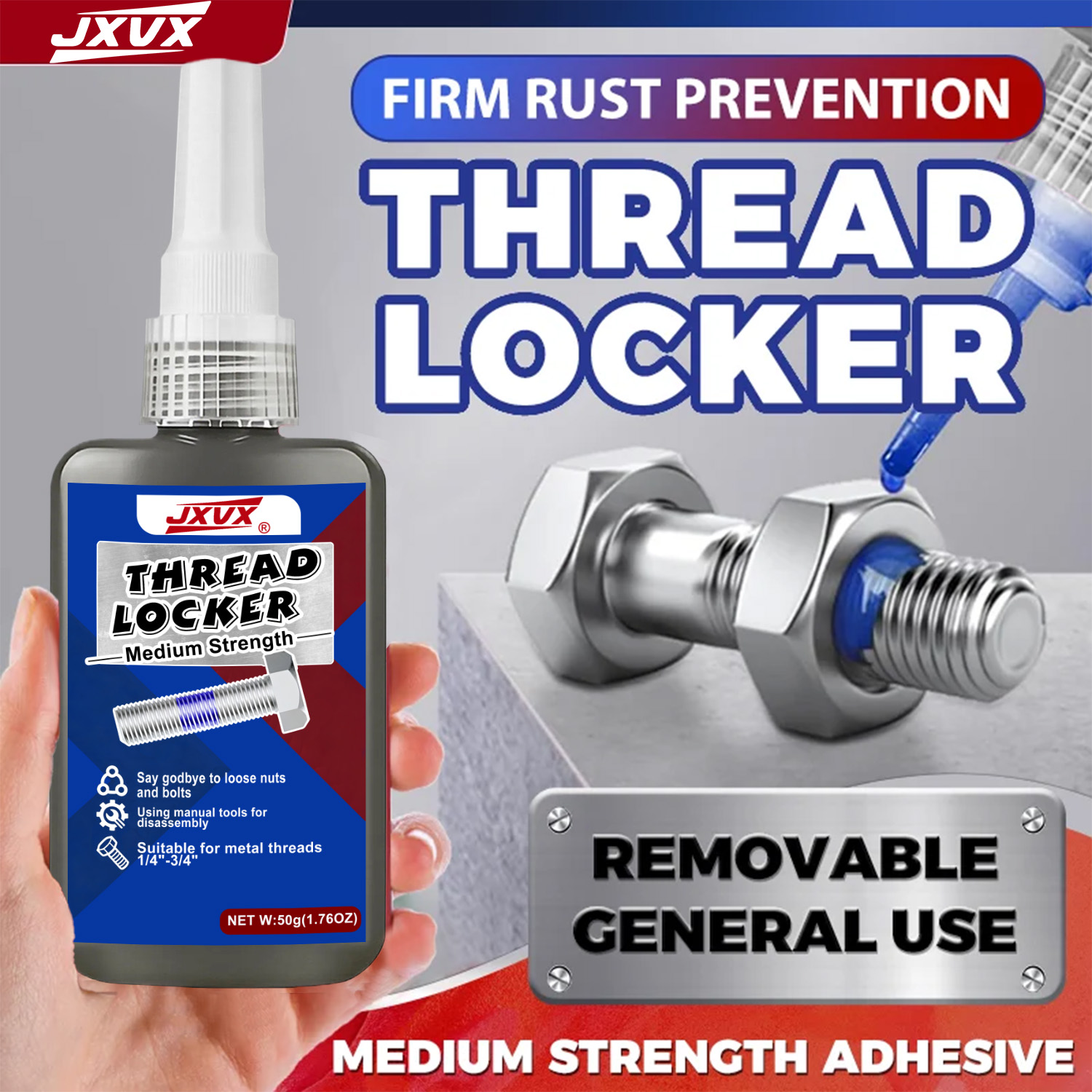Locker Storage Metal - 50 ml Threadlocker 243 Mavi Orta
