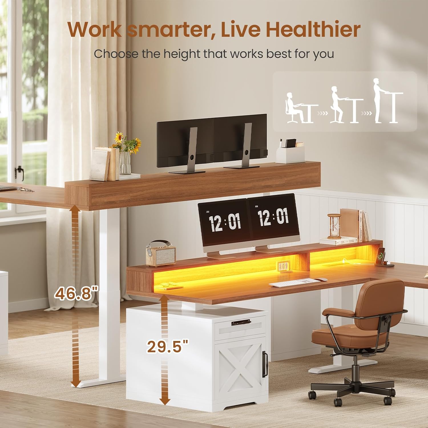 L Şeklinde Ayarlanabilir Yükse - Office Furniture Outlet incelemesi ve fiyatı