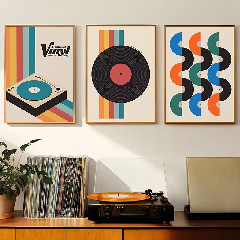 Orta Yüzyıl Vinil Plak Kanvas  - Office Furniture Modern incelemesi ve fiyatı