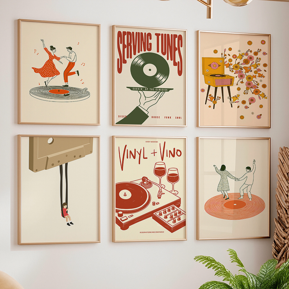1 adet Vintage Müzik Tuval Pos - Office Furniture Modern incelemesi ve fiyatı
