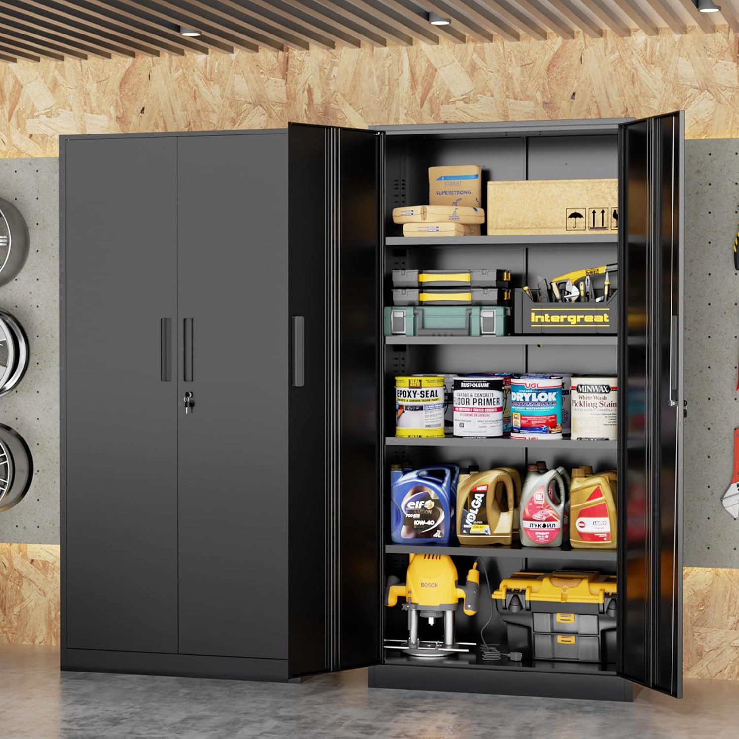 Uzun Metal Depolama Dolabı Düz - Office Furniture Modern incelemesi ve fiyatı