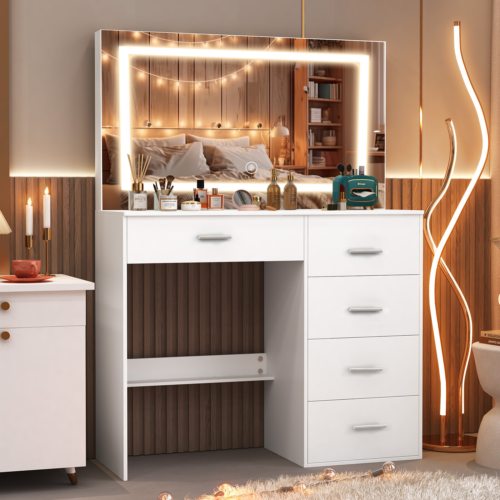 Beyaz Modern Makyaj Masası, LE - Office Furniture Now incelemesi ve fiyatı